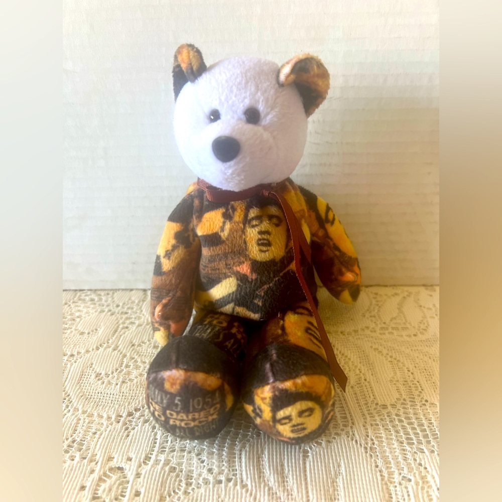 2003 Elvis Presley Bear “He Dared to Rock” Limited Treasures Collectible Plush